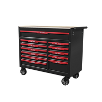 Armoire à outils professionnelle robuste à 12 tiroirs avec jeu d'outils complet, kit d'outils à main pour mécaniciens dans des plateaux en mousse EVA pour garage