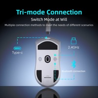 Souris de jeu filaire-sans fil super légère, trois modes, 6 touches, 12000 DPI, qualité Esport, batterie 500 mAh, capteur optique PAW3311, en stock