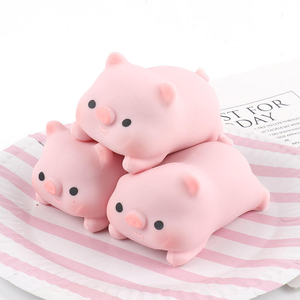 Jouets à presser anti-stress pour enfants, Mochi souple, Chien de simulation, Boule de tofu à presser, Jouet de décompression amusant en TPR, Jouet cochon extensible - Product Image 4
