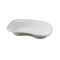 Bol réniforme jetable en pulpe moulée, bassin médical pour vomissements, plateau réniforme biodégradable en pulpe de papier pour hôpital