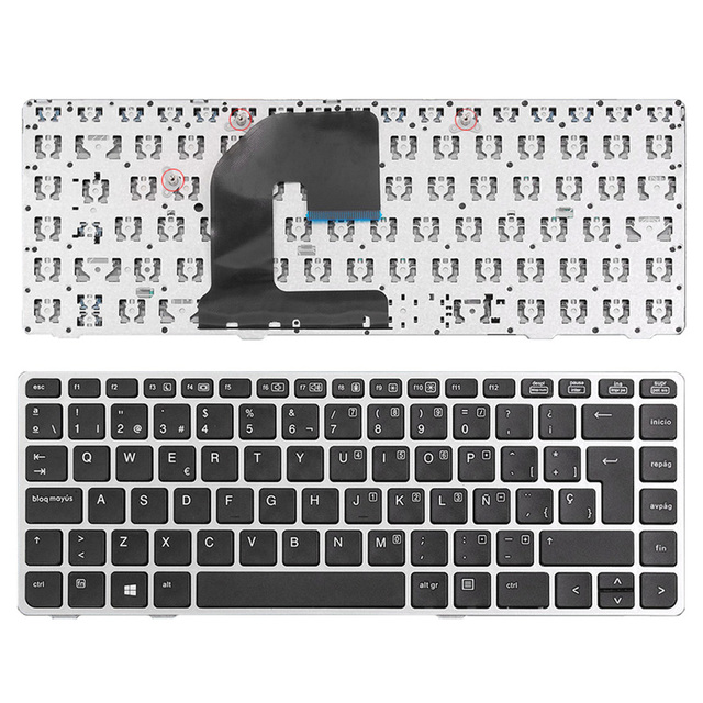 Laptop Keyboard for HP EliteBook 8460p 8460w 8470p 8470w 6460b 6465b Series Spanish Teclado Without Backlight SP Layout