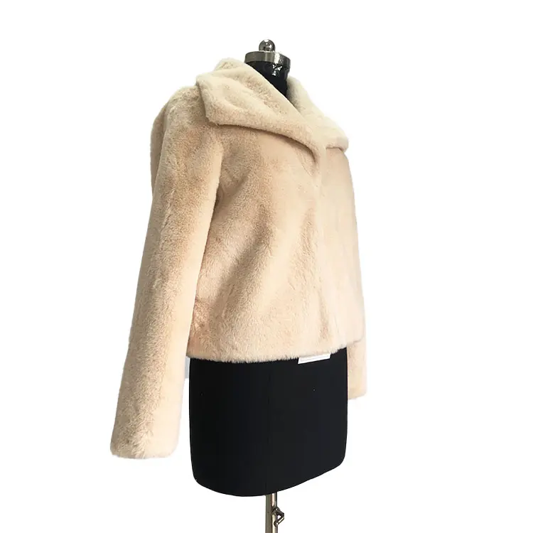 Toptan kadin kış Coat Faux kürk ceket tavşan cilt kadın bayanlar için kısa kürk ceket