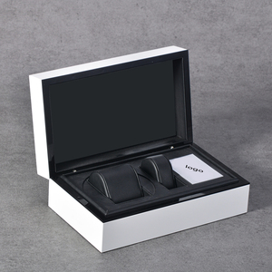 wooden watch box for watch and strap luxury white lacquer watch boxes cases wood
