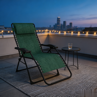 Fauteuil de relaxation de luxe surdimensionné et robuste à gravité zéro, avec structure en acier inoxydable, portable, respirant et pliable, pour hôtels et villas
