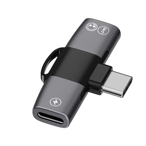 Adaptateur Répartiteur Audio OTG Double <span class=keywords><strong>USB</strong></span> Type <span class=keywords><strong>C</strong></span> PD 15W pour Casque et <span class=keywords><strong>Jack</strong></span> Type <span class=keywords><strong>C</strong></span>, Compatible iPhone 17 Pro Max Samsung Xiaomi - Product Image 2