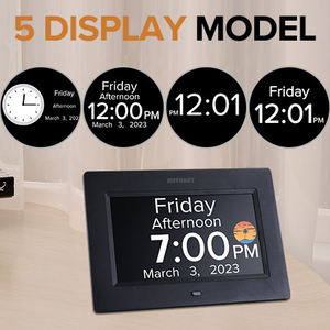 Món Quà Giáng Sinh 7Inch Kỹ Thuật Số Điện Tử Snooze Dst Giọng Nói Nhắc Nhở Lịch Mất Trí Đồng Hồ Báo Thức Cho Người Cao Tuổi - Product Image 4