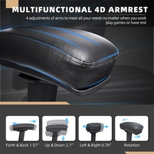 Silla de Oficina Resistente para Personas Altas y de Gran Peso, 500 LBS, Reposabrazos 4D, Respaldo Ajustable, Asiento con Memoria Viscoelástica para Personas Corpulentas - Product Image 5