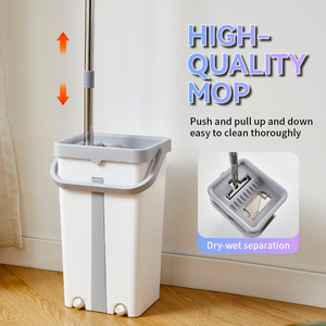 Professional Cleaning Magic <strong>Mop</strong> Bucket Frame <strong>Microfibre</strong> Fabric High Dehydration Rate Automatic Wringing <strong>Mop</strong> and Bucket Set - Product Image 3