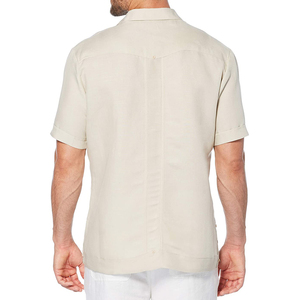 Camisa de Manga Corta Estilo Guayabera Bordada de Algodón y Poliéster de Alta Calidad para Hombre - Product Image 6