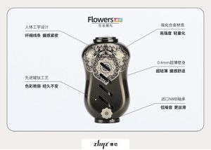 Manopole per manovella della canna da pesca in lega della serie ZLIILZ Flowers, adatte per LOONGZE DC, Daiwa Tatula, Shimano <span class=keywords><strong>Montani</strong></span> - Product Image 2