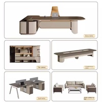 Mobili commerciali di lusso di alta qualità Design moderno Executive scrivania da ufficio Set Working Manager Ceo ufficio ufficio tavolo di lavoro