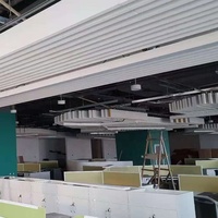 Panneaux acoustiques suspendus pour plafond, panneaux en fibre de verre, laine insonorisante, suspension verticale