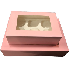 Tùy chỉnh vật liệu tái chế hộp bánh sóng với cửa sổ trong suốt rõ ràng 12x12 dập nổi kết thúc tùy chỉnh Logo tùy chọn - Product Image 6