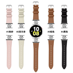 Correa de reloj inteligente de cuero de moda Premium de 20mm con hebilla de acero inoxidable Ajuste universal para Samsung y Huawei - Product Image 6