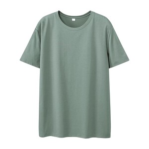 <span class=keywords><strong>Camiseta</strong></span> de Cuello Redondo Verde Oscuro para Hombre, Manga Corta, Algodón Básico, Uso Diario Informal y Uniforme de Trabajo, Servicios OEM, Venta al Por Mayor - Product Image 3