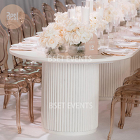 Pieds de table ovales de style romain en crème moderne, design 2023, pour tables de mariage