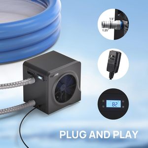Bomba de Calor para Piscina Turbro de 18000 Btu para Piscinas Elevadas de Hasta 6000 Galones, 5.5 COP, Impermeable IPX4 - Product Image 5