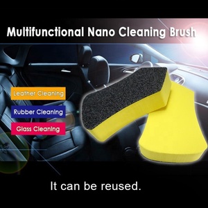 Nano Car Chi Tiết Bàn Chải Xe Cảm Thấy Công Cụ Rửa Cho Ghế Da Chăm Sóc Tự Động Chi Tiết Làm Sạch Nội Thất Phụ Kiện Rửa Xe Bọt Biển - Product Image 2
