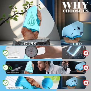 Legno-resina fusione lampada da tavolo con motivi islamici illuminazione decorativa di umore per soggiorno Dropship all'ingrosso porta a porta - Product Image 3