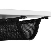 Organisateur de câbles flexible 34x69CM sous le bureau, panier de gestion de câbles en maille avec rangement pour multiprises pour bureaux assis-debout