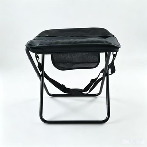 <span class=keywords><strong>Tabouret</strong></span> pliant portable en acier au carbone avec sangle d'épaule pour le camping en plein air, la plage, les pique-niques et les voyages - Product Image 3