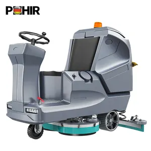 Factory Price Concrete Double Brush Floor Scrubber Machine Ride On