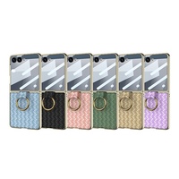 Casing HP Desain Ring Holder C0232 untuk Samsung Galaxy Z Flip 8 7 6 5 4 3, Casing HP Tipis Pelindung