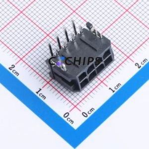 430450821 Wire-to-Board Pin Header Through hole Component (THT),P=3mm Connector 2x4P 3mm Right Angle Insert Micro-Fit (MX 3.0) - Product Image 1