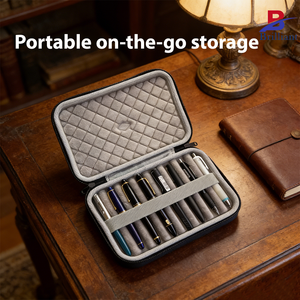 Astuccio Rigido Portatile per Penne Stilografiche Parker, <span class=keywords><strong>Pelikan</strong></span>, Lamy, Hero, Sheaffer e Altre - Organizzatore da Viaggio e per Uso Scolastico - Product Image 2