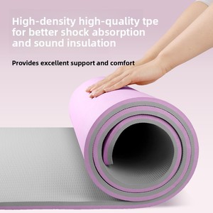 Tapis <span class=keywords><strong>de</strong></span> <span class=keywords><strong>yoga</strong></span> TPE large <span class=keywords><strong>de</strong></span> 61 cm, antidérapant, durable, haute densité, avec logo personnalisé pour le <span class=keywords><strong>yoga</strong></span>, le Pilates et la méditation - Product Image 4