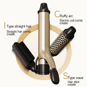 2026 ¡Oferta! Dispositivo para alisar, rizar y peinar el cabello con un solo aparato, cabezales intercambiables para cabello liso, rizado o ondulado - Product Image 3