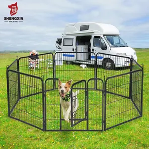 Clôture extérieure transparente pour chiens, 8 panneaux, 6 panneaux, grand parc pour chiens