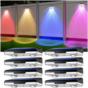 Color Changing <strong>Solar</strong> Fence <strong>Lights</strong> Outdoor IP65 Waterproof Fence Garden Wall <strong>Lights</strong> <strong>for</strong> Outside Backyard Step <strong>Deck</strong> Lighting - Product Image 1