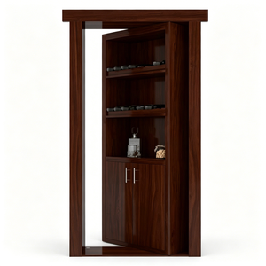 <span class=keywords><strong>Porte</strong></span> Murphy invisible en bois massif et contreplaqué avec étagère dissimulée, taille personnalisée, surface finie pour la décoration de la maison, de l'hôtel et de la cuisine - Product Image 6
