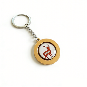 Porte-clés souvenir de vacances d'<span class=keywords><strong>Irlande</strong></span>, Dublin, avec cadre en métal doré et dôme en verre, motif harpe irlandaise et trèfle, <span class=keywords><strong>prix</strong></span> de gros - Product Image 3