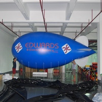 Venta caliente logotipo personalizado helio aire dirigible inflable gigante de PVC globo Zeppelin publicidad dirigible para volar