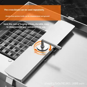 Cortadora Multifuncional de Verduras 3 en 1, Procesador de Alimentos Comercial para Restaurante, Cortadora de Verduras para Rebanar y Picar Rábanos - Product Image 4