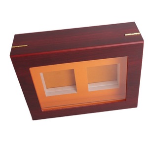 Boîte en bois à couvercle rabattable transparente, rectangulaire, emballage cadeau fait main, boîte de rangement pour thé, sur mesure - Product Image 5