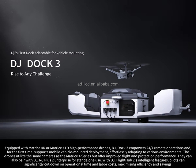 Original for DJ Dock 3 Drone Station With Matrice 4D/4TD Mobile Vehicle-Mounted Deployment Operation -30 - +50 Degree Master All