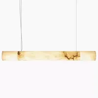 Lustre carré en marbre naturel doré Hullxine, luminaire moderne et luxueux à LED pour salle à manger et bar avec commande sans fil