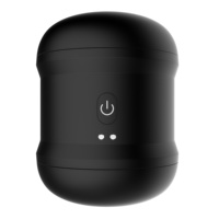 Copa Masturbadora Masculina Lulu, Vibrador Eléctrico de 10 Frecuencias con Succión, Carga Magnética, Juguete Sexual para Adultos de Doble Extremo para Entrenamiento