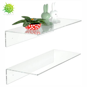 Étagère <span class=keywords><strong>de</strong></span> rangement murale en acrylique, transparente, flottante, pour collection <span class=keywords><strong>de</strong></span> figurines, livres Photo, plantes - Product Image 1