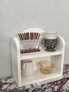 Scaffale Moderno di Lusso in Marmo Naturale - Stile Nordico di Lusso Leggero, Design Multifunzionale a <span class=keywords><strong>2</strong></span> Livelli per Soggiorno e Guardaroba - Product Image 5