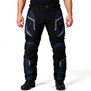 Pantalon de moto touring noir et bleu marine, en textile technique, avec protection renforcée des genoux, respirant, poches cargo, OEM ODM - Vente chaude - Product Image 1