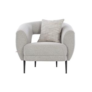 Silla Individual Contemporánea Estilo New Jersey Eslovena en Oferta, con Patas Metálicas Resistentes y Cojín Tapizado Suave, Disponible para la Venta - Product Image 1