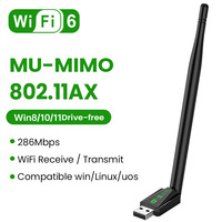 Mini Carte Réseau Sans Fil WiFi6 286M, Adaptateur USB Externe WiFi AX300 pour Ordinateur Portable, Sans Pilote Windows, Récepteur et Émetteur