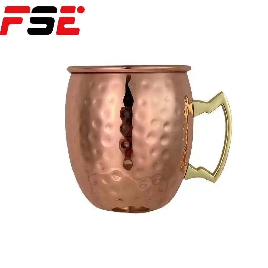 FSE 500ML Shaker Cup Tasses en acier inoxydable solide en vrac Tasse en acier inoxydable pour verre à vin en métal Moscow Mule