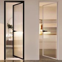 Porte affleurante en alliage d'aluminium pour villa, salon et chambre, balcon, isolation thermique, cloison de séparation pour appartement