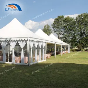 10x10m bella esposizione all'aperto in alluminio tende di lusso pagoda tenda tendone per 100 persone evento espositivo