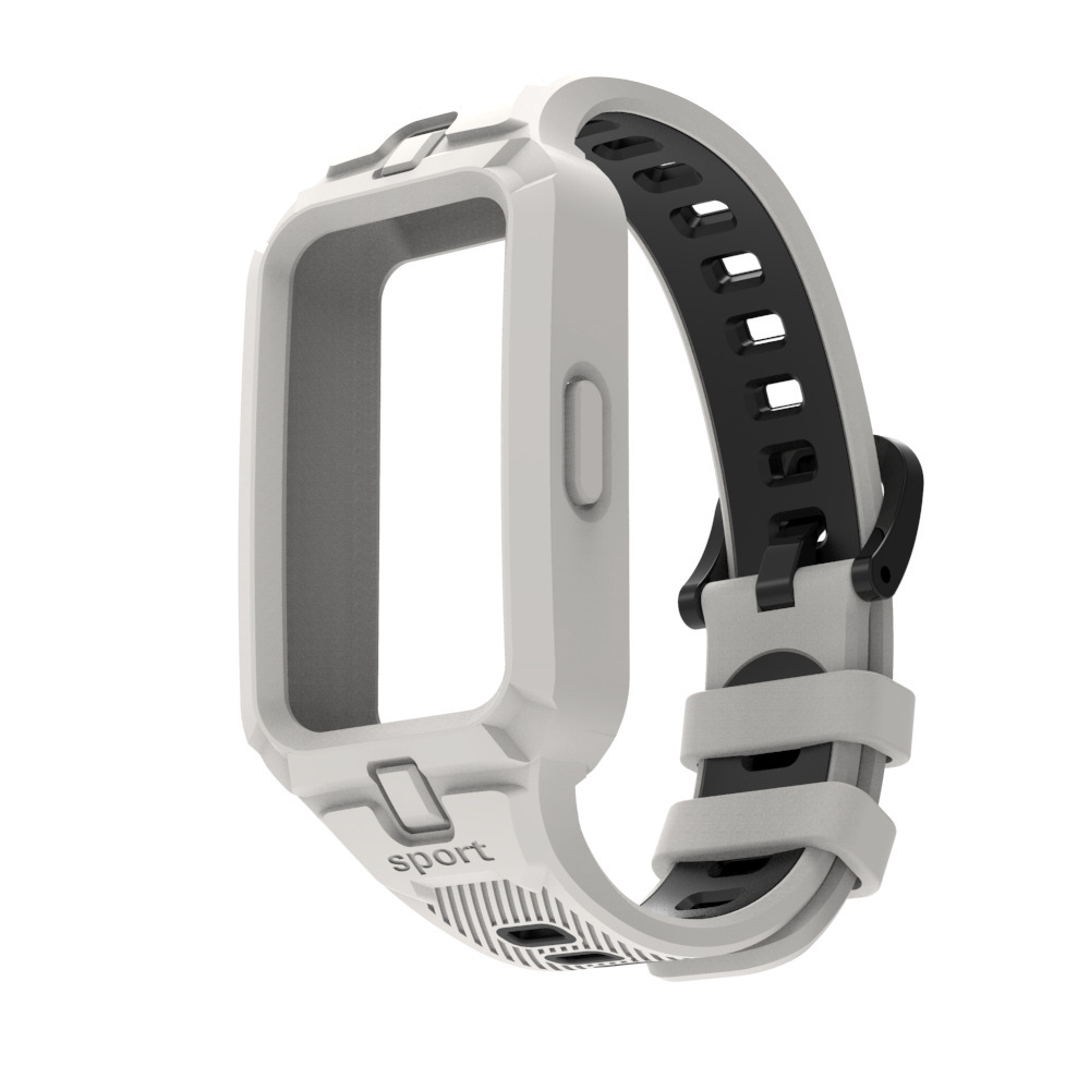 White + black [two-tone sports watch strap]
